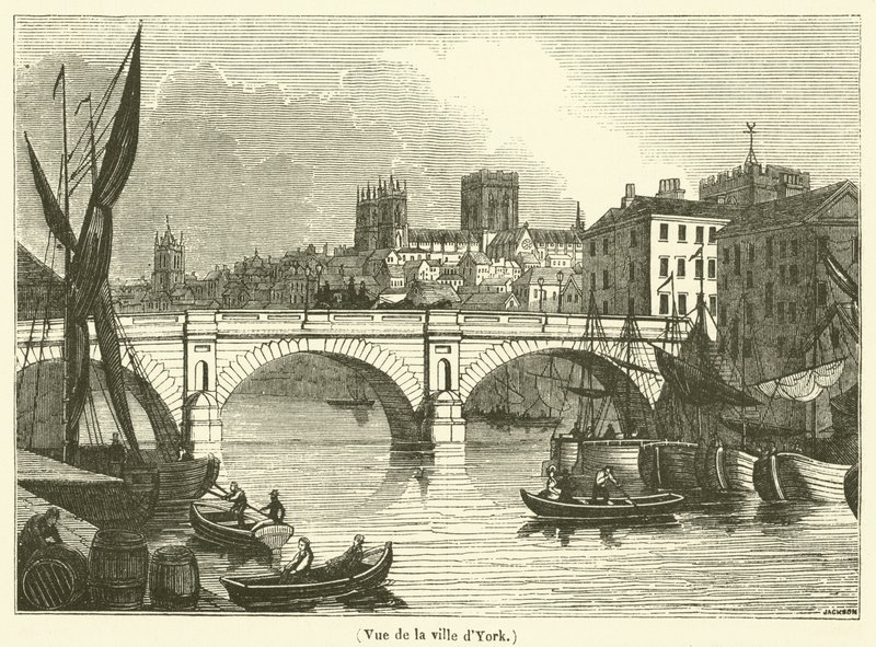 Vista de la ciudad de York (grabado) de French School