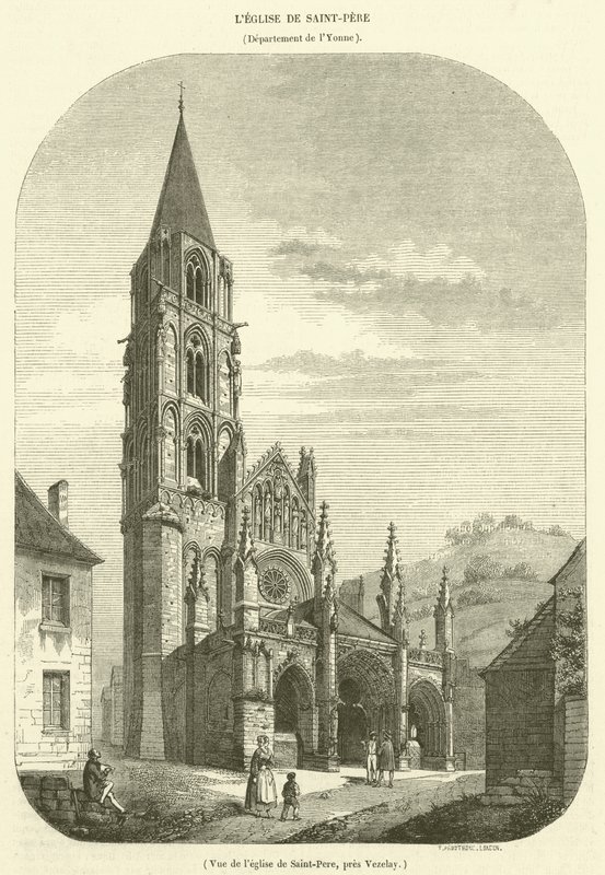 Vista de la iglesia de Saint-Pere, cerca de Vezelay de French School