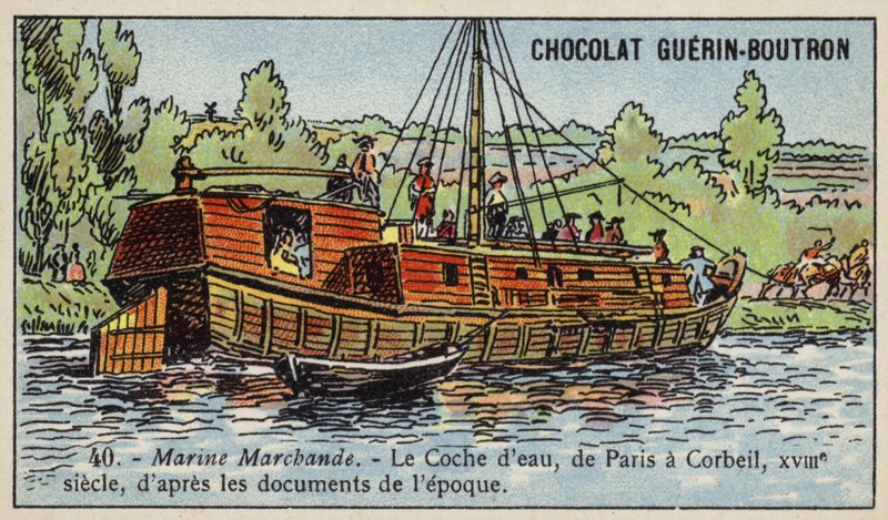 Coche de agua de París a Corbeil de French School