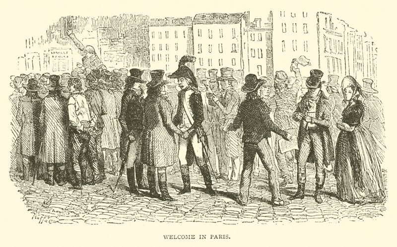Bienvenida en París (grabado) de French School