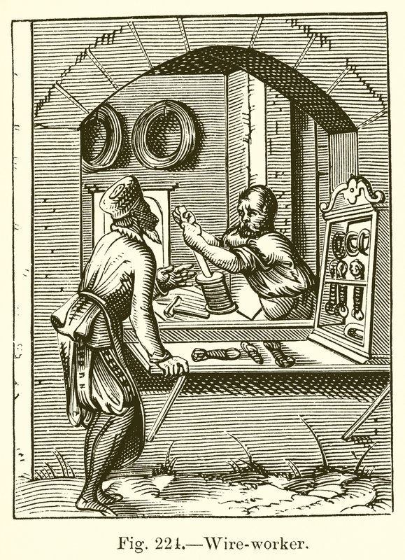 Trabajador de alambre de French School