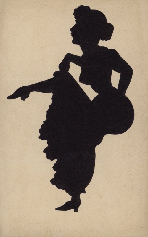 Mujer bailando el can-can (litografía) de French School