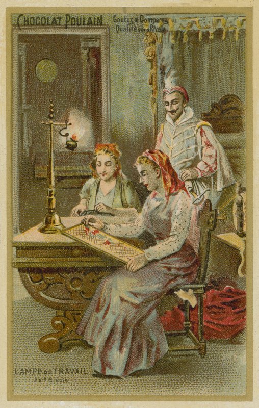 Lámpara de trabajo, siglo XV de French School