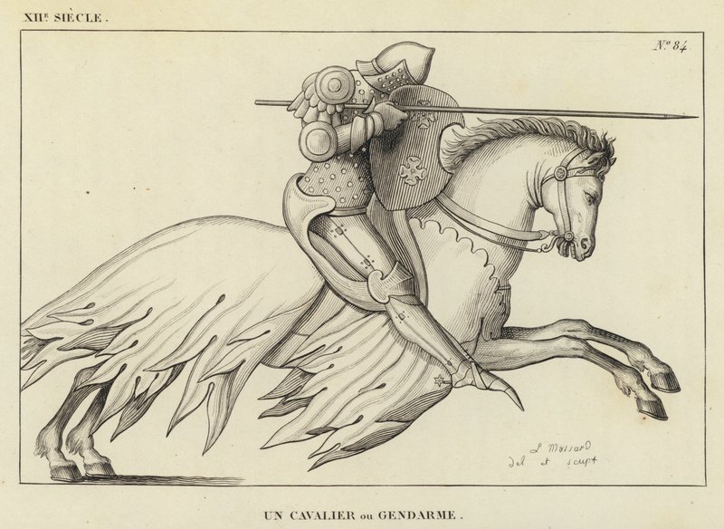 Siglo XII, Un Jinete o Gendarme de French School