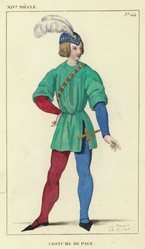 Siglo XIV, Traje De Paje de French School