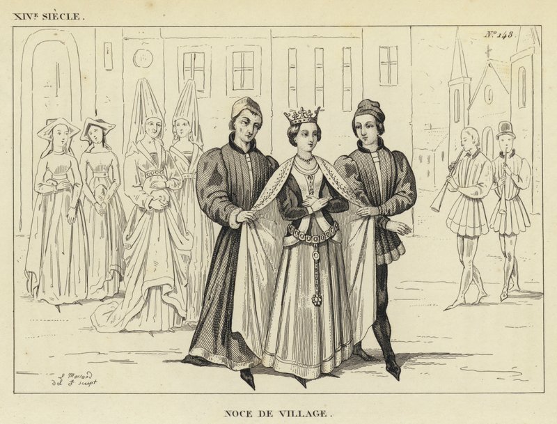 Siglo XIV, Boda de Pueblo de French School