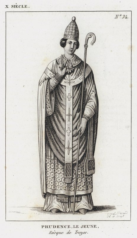 X Siecle, Prudence le Jeune, Eveque de Troyes de French School