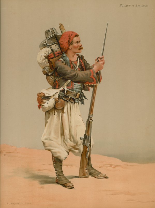 Zouave en centinela de French School