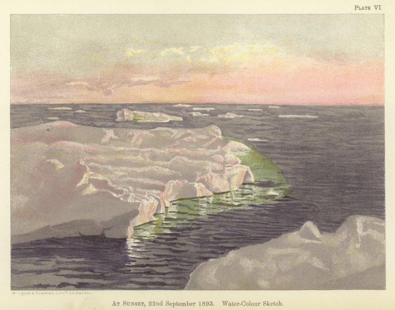 Al atardecer, 22 de septiembre de 1893 de Fridtjof Nansen
