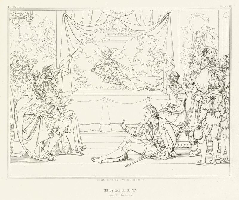 Hamlet, Acto III, Escena 2 de Friedrich August Moritz Retzsch