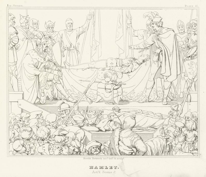 Hamlet, Acto V, Escena 2 de Friedrich August Moritz Retzsch