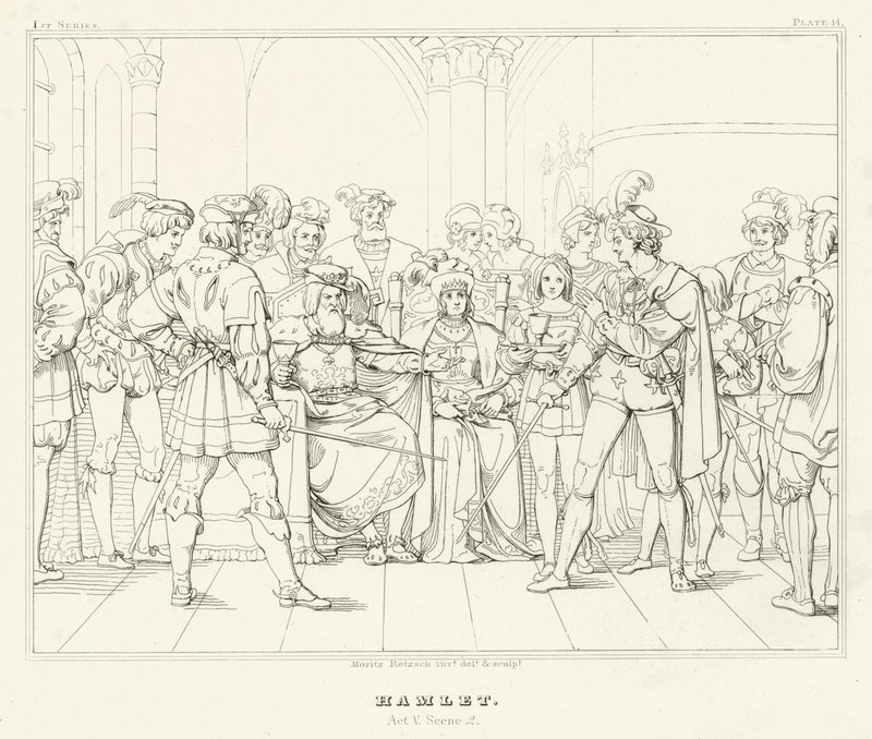 Hamlet, Acto V, Escena 2 de Friedrich August Moritz Retzsch