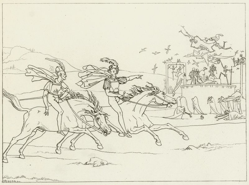 Ilustración para el Fausto de Goethe de Friedrich August Moritz Retzsch