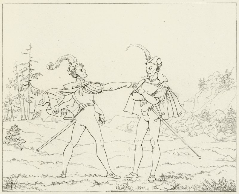 Ilustración para el Fausto de Goethe de Friedrich August Moritz Retzsch