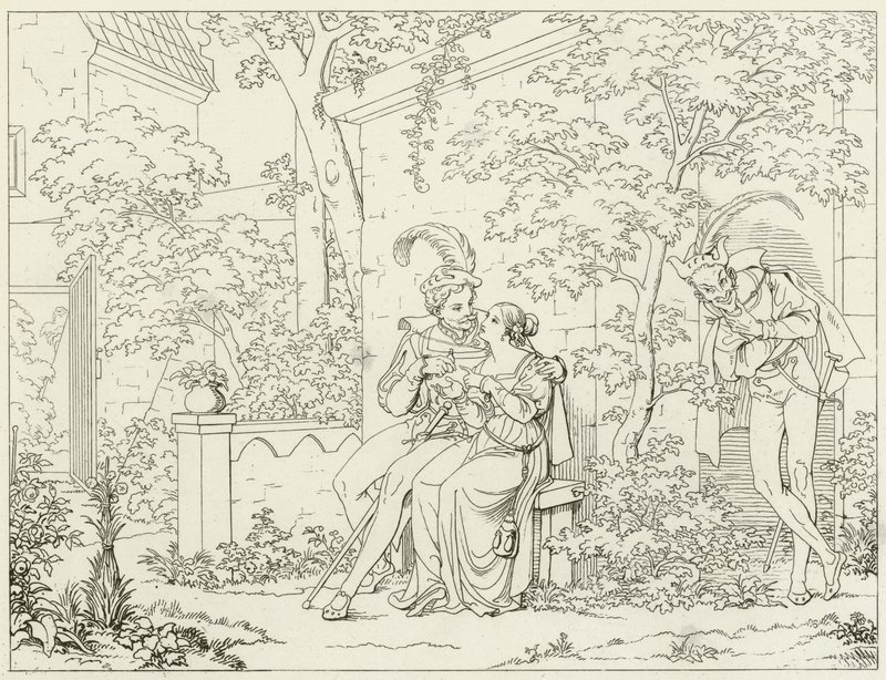 Ilustración para Fausto de Goethe de Friedrich August Moritz Retzsch