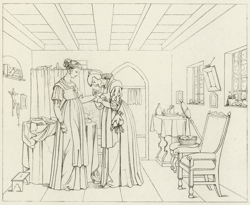Ilustración para Fausto de Goethe de Friedrich August Moritz Retzsch