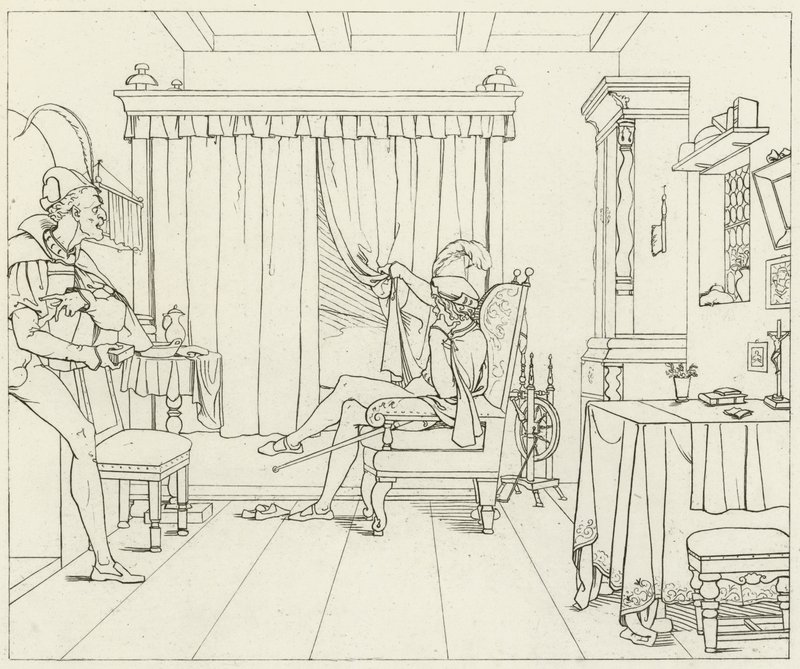 Ilustración para Fausto de Goethe de Friedrich August Moritz Retzsch