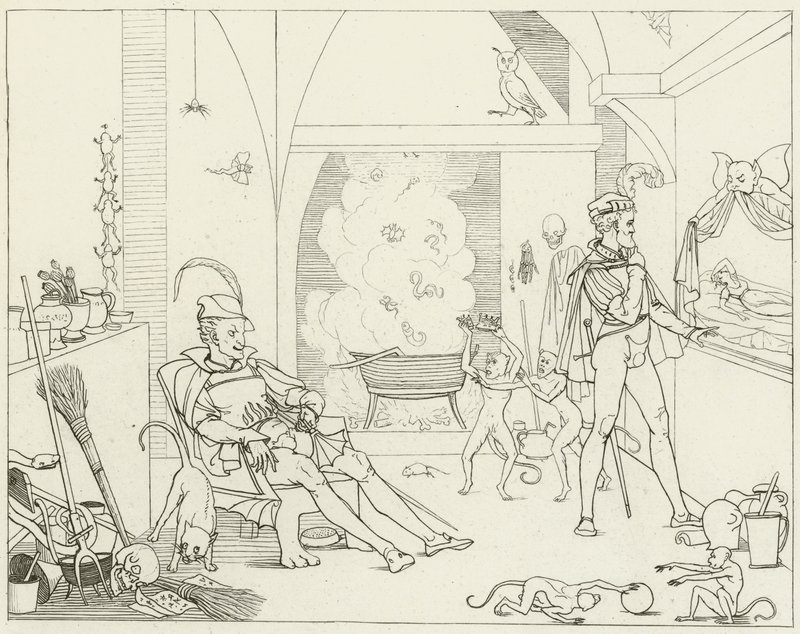 Ilustración para Fausto de Goethe de Friedrich August Moritz Retzsch