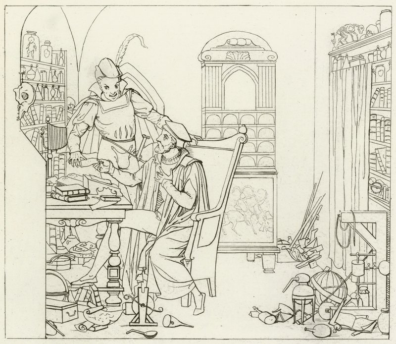Ilustración para Fausto de Goethe de Friedrich August Moritz Retzsch