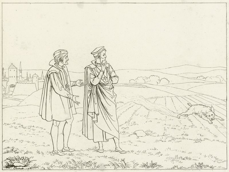 Ilustración para Fausto de Goethe de Friedrich August Moritz Retzsch