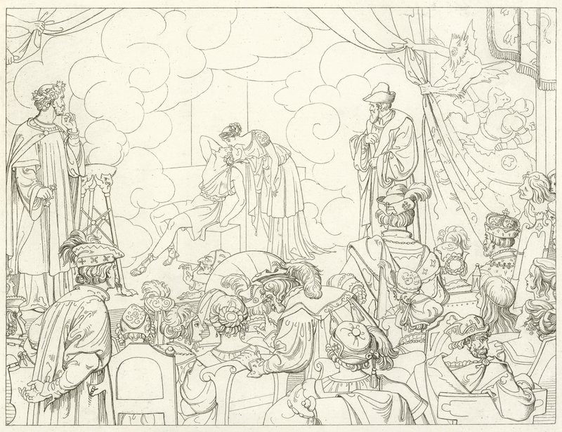 Ilustración para Fausto de Goethe de Friedrich August Moritz Retzsch