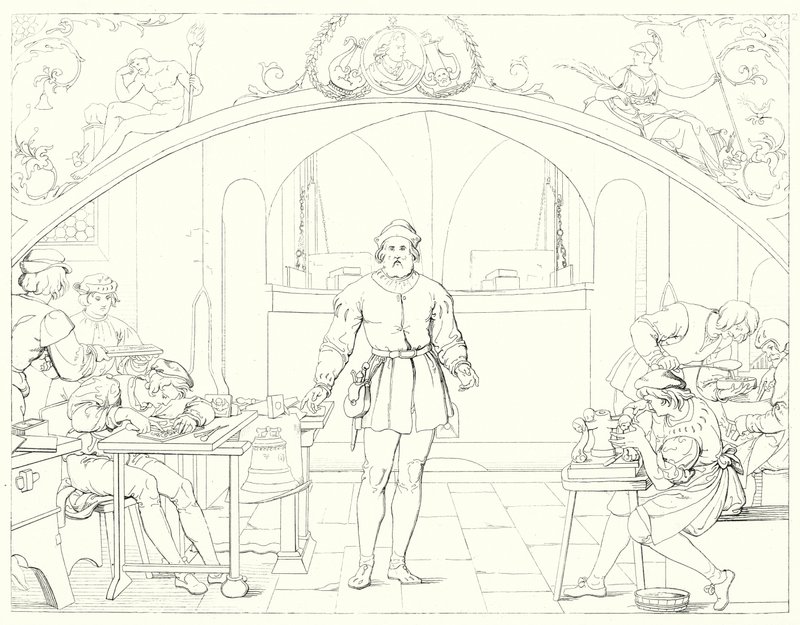 Ilustración para Lied von der Glocke de Schiller, o La Canción de la Campana de Friedrich August Moritz Retzsch
