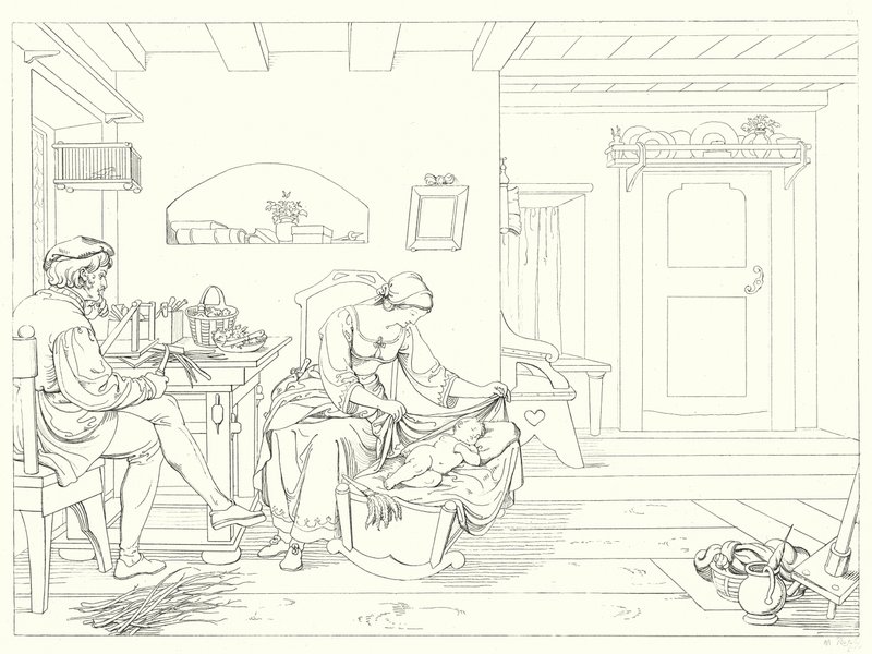 Ilustración para Lied von der Glocke de Schiller, o La Canción de la Campana de Friedrich August Moritz Retzsch