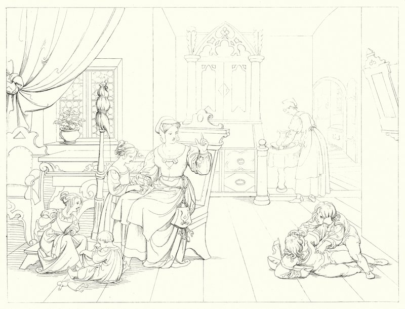Ilustración para Lied von der Glocke de Schiller, o La canción de la campana (grabado) de Friedrich August Moritz Retzsch