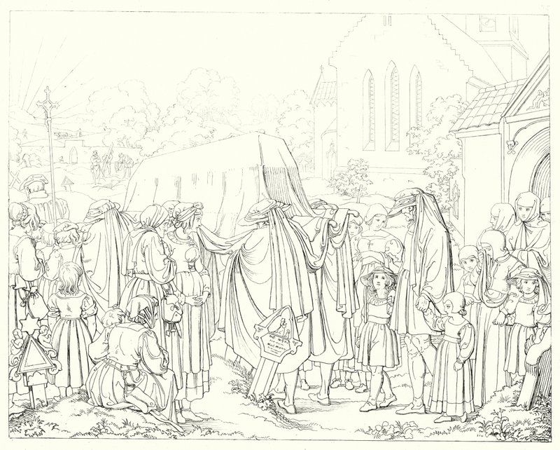 Ilustración para Lied von der Glocke de Schiller de Friedrich August Moritz Retzsch