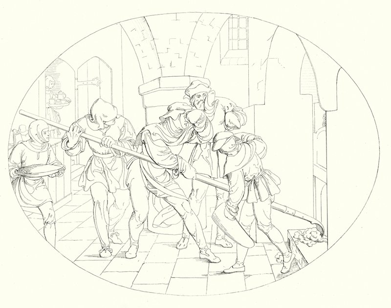 Ilustración para Lied von der Glocke de Schiller, o La canción de la campana de Friedrich August Moritz Retzsch