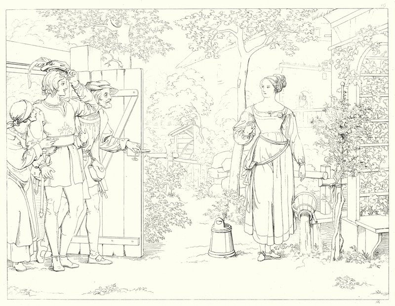Ilustración para Lied von der Glocke de Schiller, o La canción de la campana de Friedrich August Moritz Retzsch