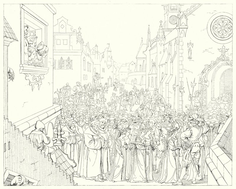 Ilustración para Lied von der Glocke de Schiller, o La canción de la campana de Friedrich August Moritz Retzsch