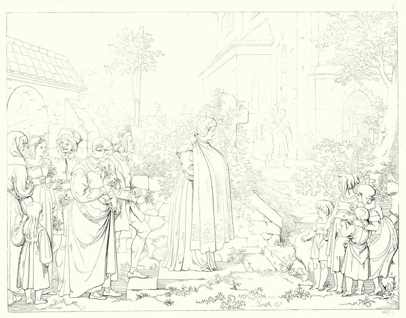Ilustración para Lied von der Glocke de Schiller de Friedrich August Moritz Retzsch