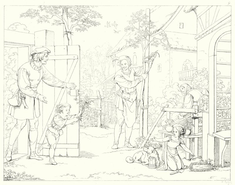 Ilustración para Lied von der Glocke de Schiller, o La canción de la campana de Friedrich August Moritz Retzsch