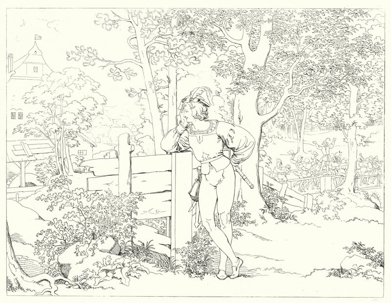 Ilustración para Lied von der Glocke de Schiller, o La canción de la campana de Friedrich August Moritz Retzsch