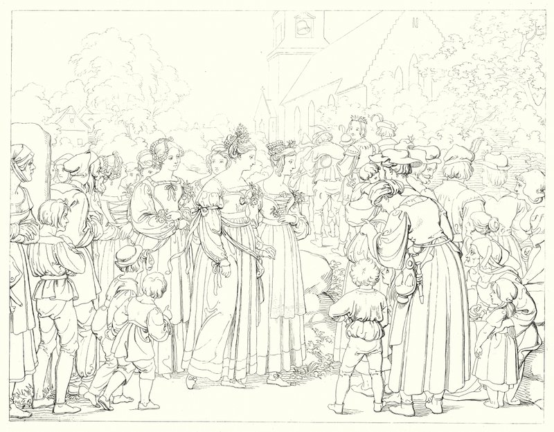 Ilustración para Lied von der Glocke de Schiller, o La canción de la campana de Friedrich August Moritz Retzsch