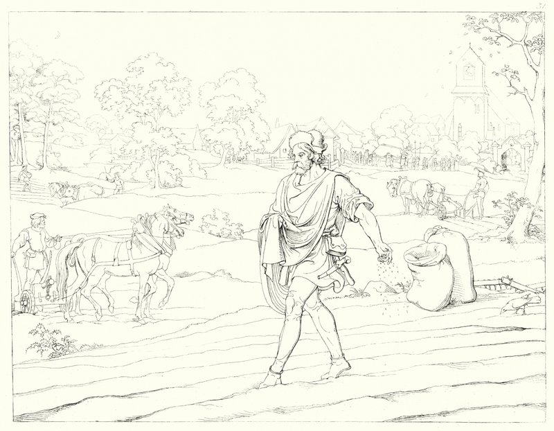 Ilustración para Lied von der Glocke de Schiller, o La canción de la campana de Friedrich August Moritz Retzsch