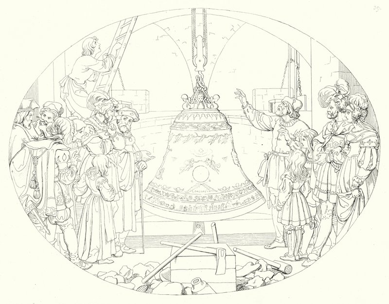 Ilustración para Lied von der Glocke de Schiller, o La canción de la campana de Friedrich August Moritz Retzsch