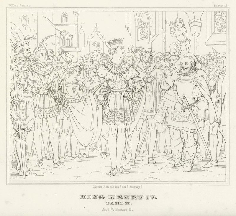 El Rey Enrique IV, Parte II, Acto V, Escena 5 de Friedrich August Moritz Retzsch