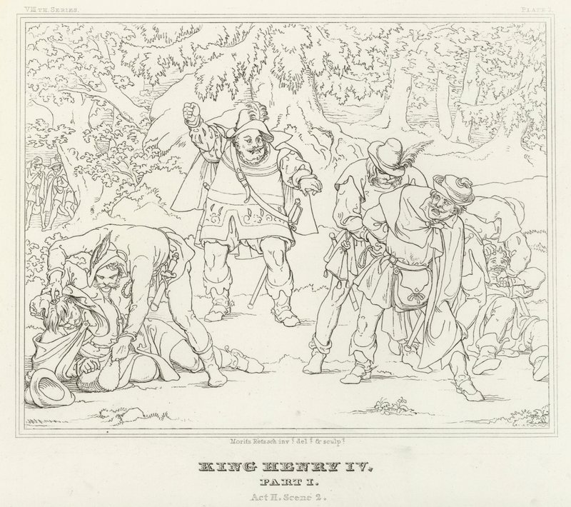 Rey Enrique IV, Parte I, Acto II, Escena 2 de Friedrich August Moritz Retzsch