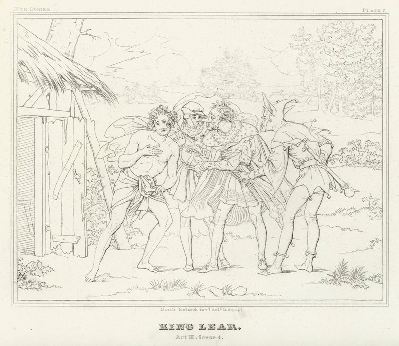 El Rey Lear, Acto III, Escena 4 de Friedrich August Moritz Retzsch