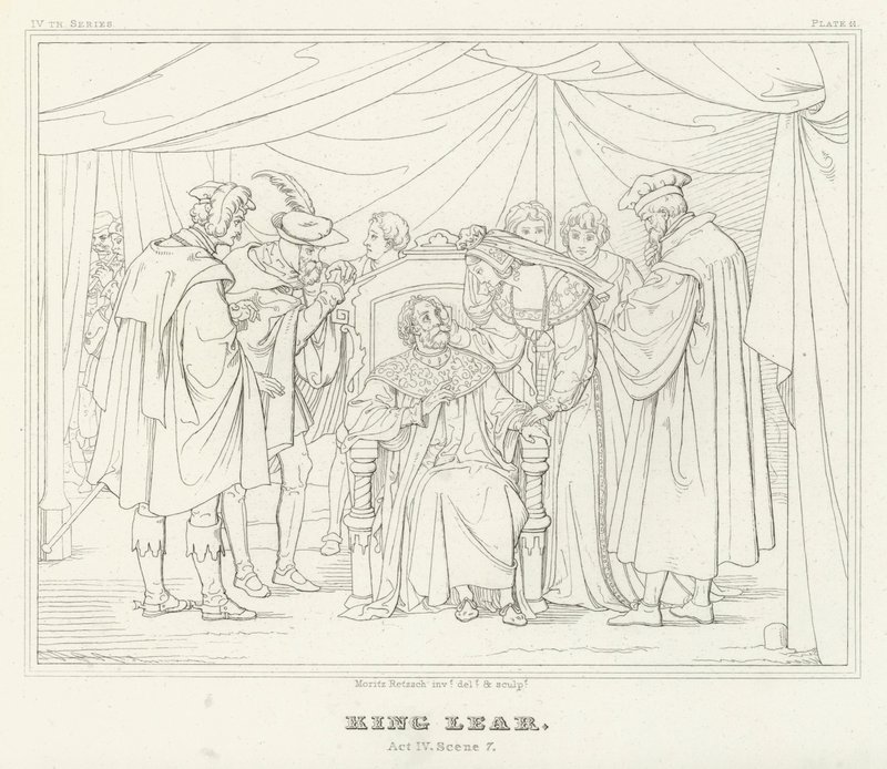 El Rey Lear, Acto IV, Escena 7 de Friedrich August Moritz Retzsch