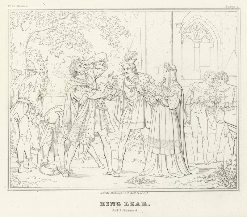 El Rey Lear, Acto I, Escena 4 de Friedrich August Moritz Retzsch