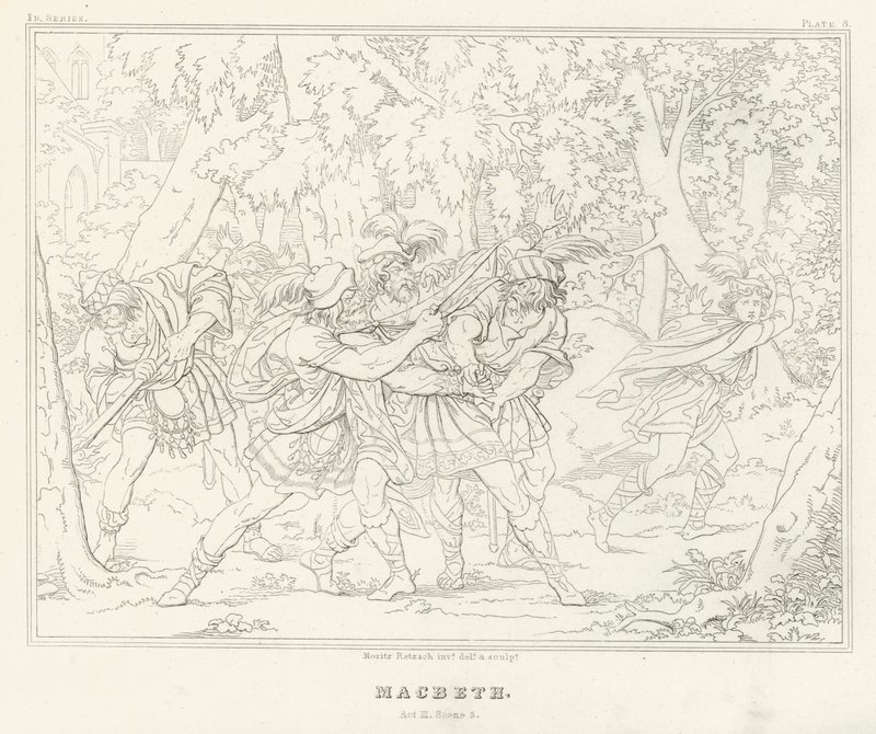 Macbeth, Acto III, Escena 3 de Friedrich August Moritz Retzsch