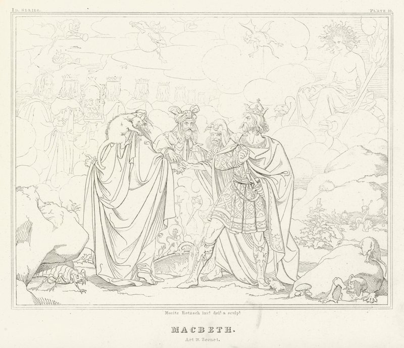 Macbeth, Acto IV, Escena 1 de Friedrich August Moritz Retzsch