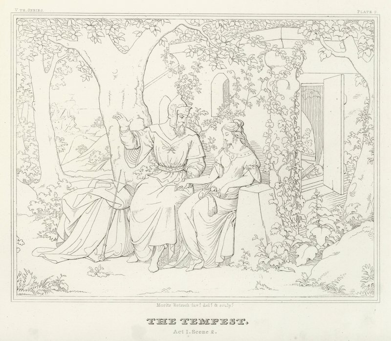 La Tempestad, Acto I, Escena 2 de Friedrich August Moritz Retzsch