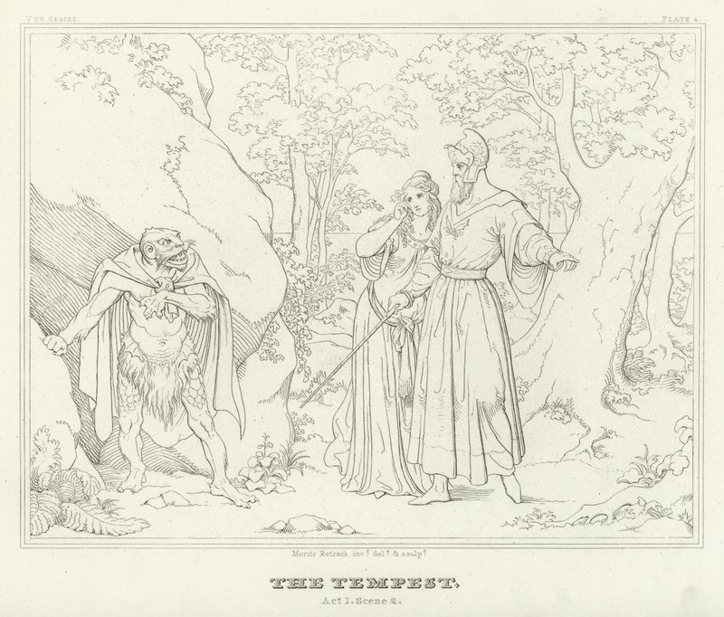La Tempestad, Acto I, Escena 2 de Friedrich August Moritz Retzsch