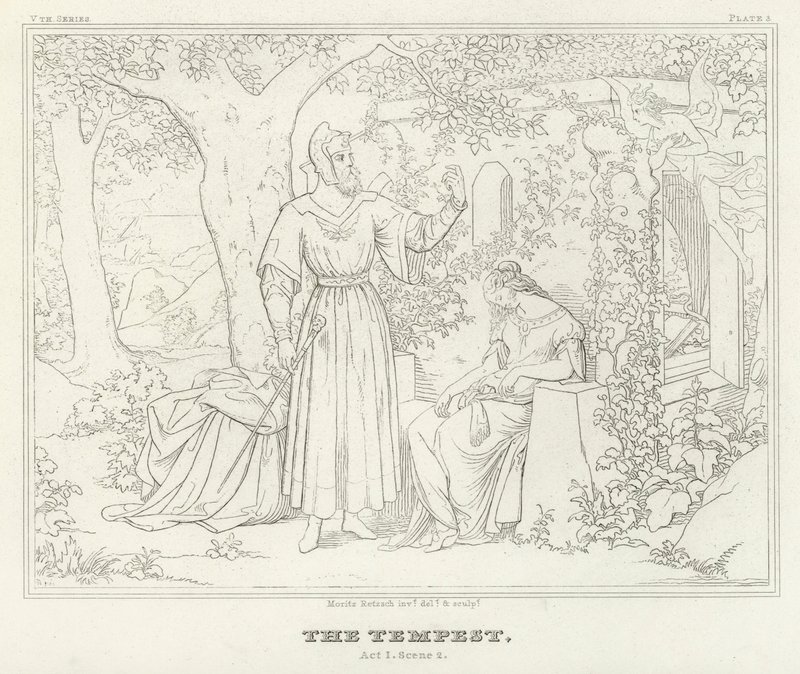La Tempestad, Acto I, Escena 2 de Friedrich August Moritz Retzsch