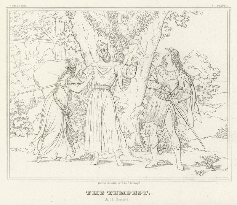 La Tempestad, Acto I, Escena 2 de Friedrich August Moritz Retzsch