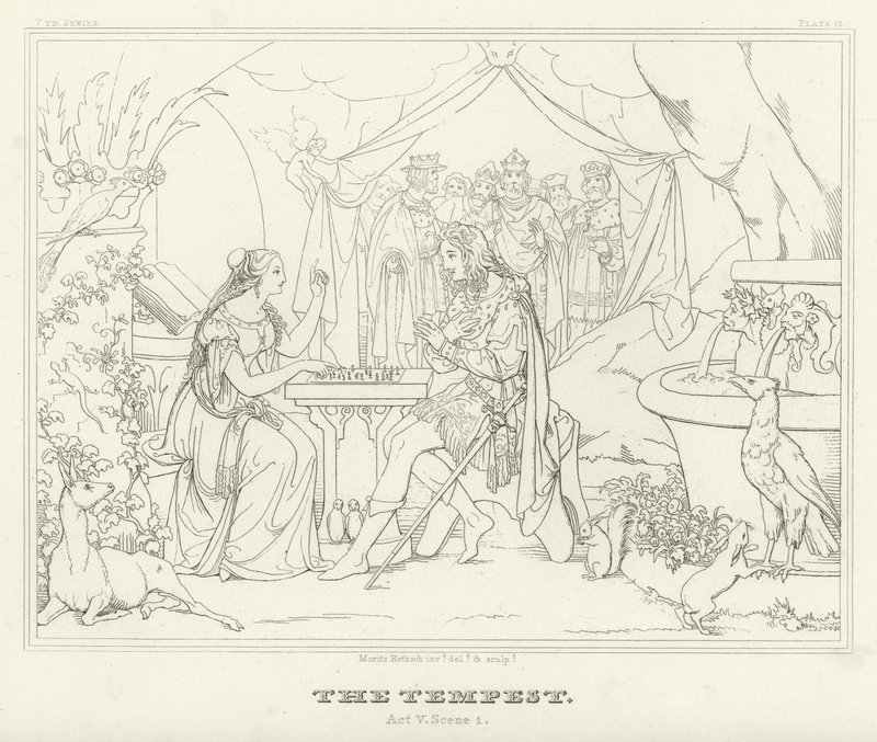 La tempestad, Acto V, Escena 1 de Friedrich August Moritz Retzsch